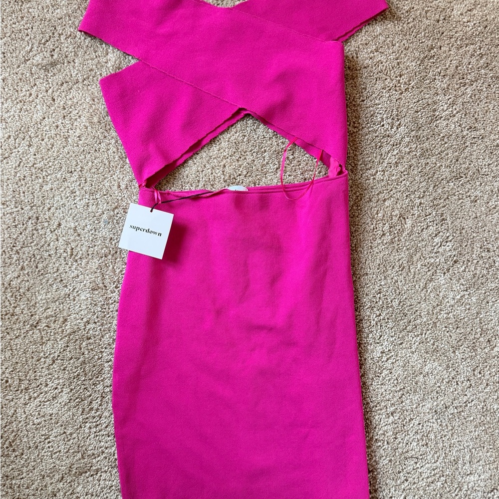 superdown Fuchsia Pink Stretch Bodycon Dress